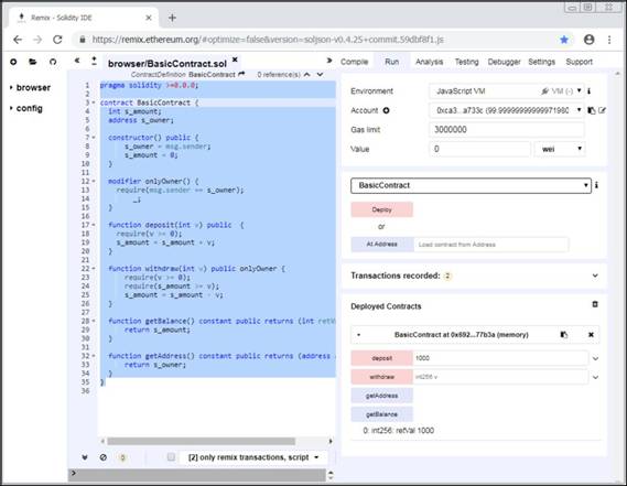smart contracts in solidity